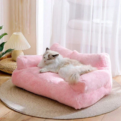 canape pour chat allonge devant fenetre