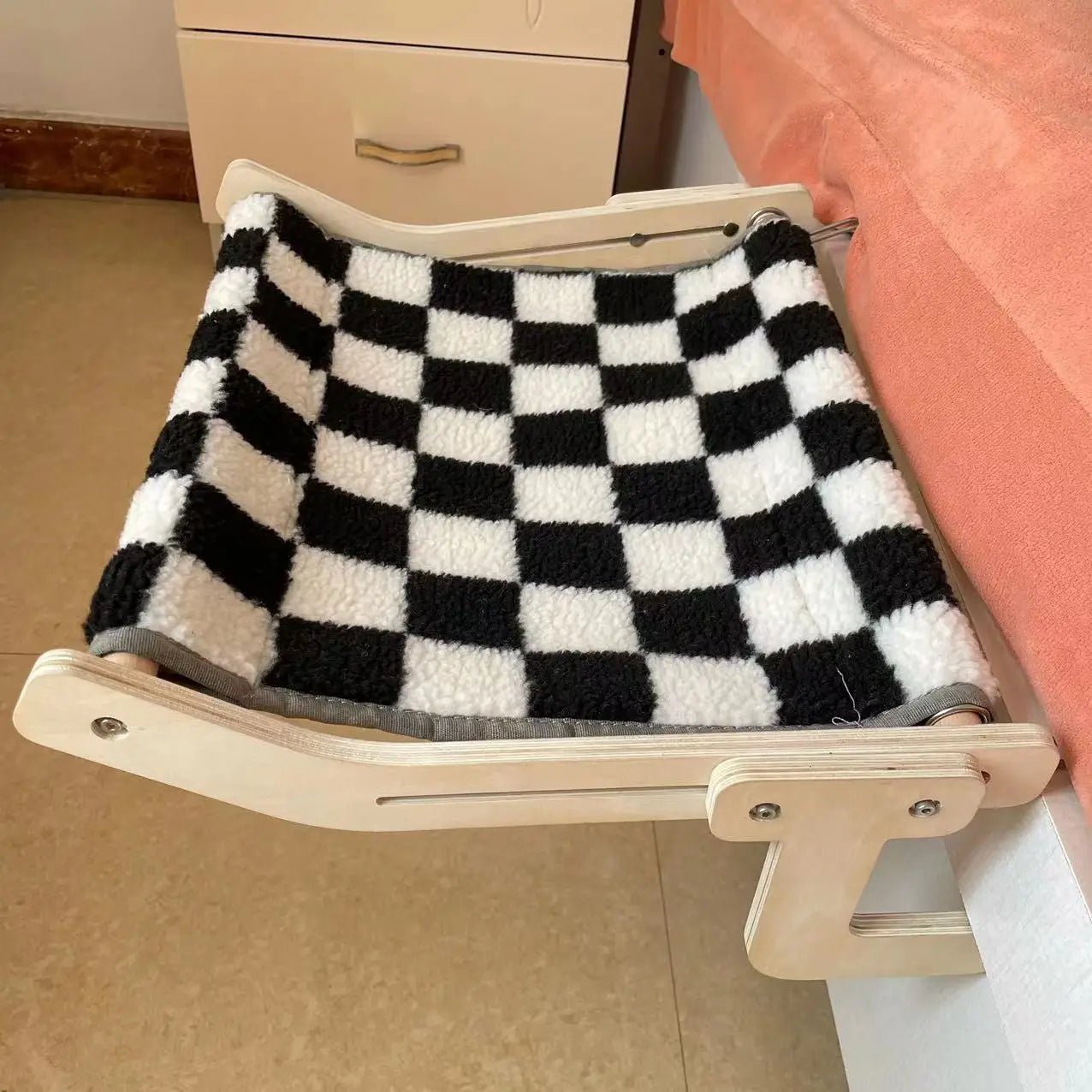 hamac chat en bois