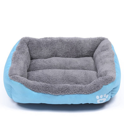 panier chat bleu confortable