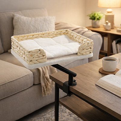 Panier Chat osier bureau