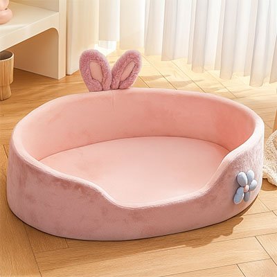 Panier chat rose chat parti