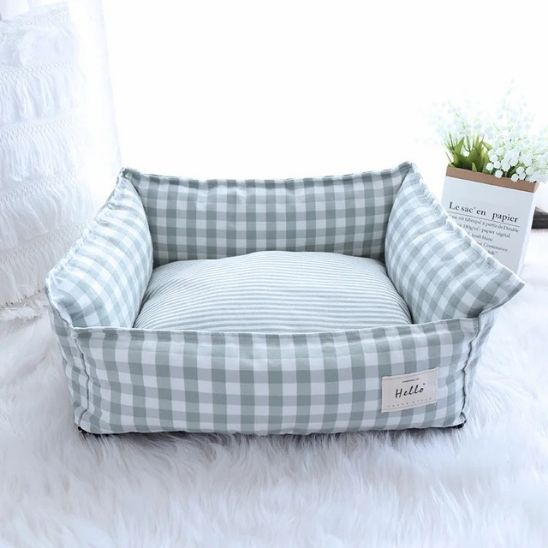 panier pour chat coussin gris