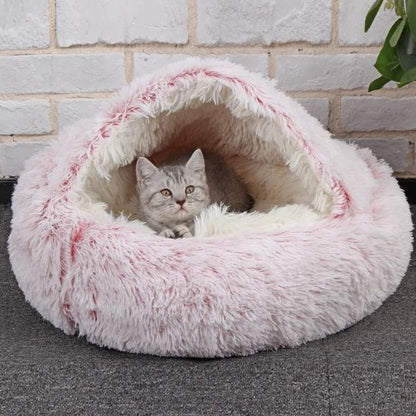 panier pour chat dans le rose