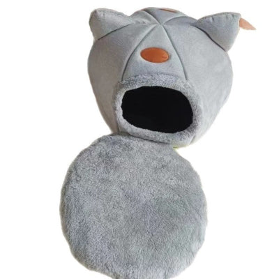 panier pour chat oreille gris 